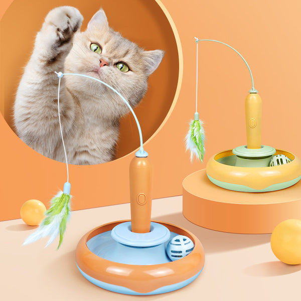 Jouet Interactif Chat — Plumes Rotatives Automatiques