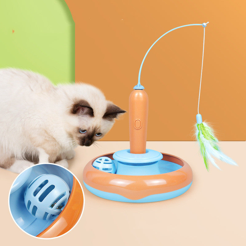 Jouet Interactif Chat — Plumes Rotatives Automatiques