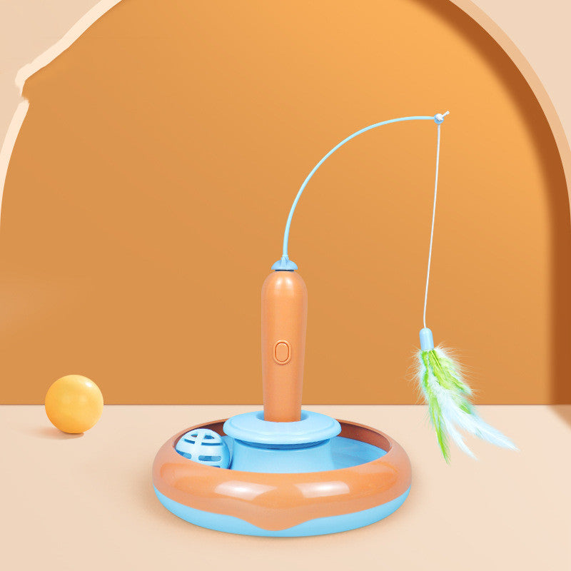 Jouet Interactif Chat — Plumes Rotatives Automatiques